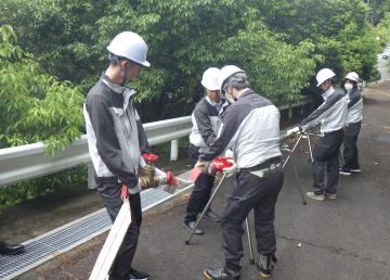 応急給水栓操作訓練